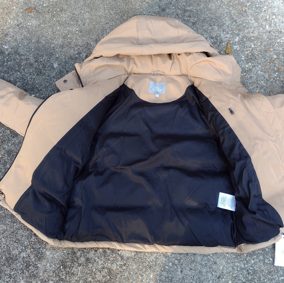 SOIA & KYO Cindi Puffer Jacket Medium Toffee Brown Hooded Down Coat NWT - Picture 6 of 11